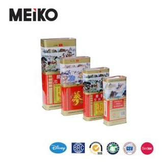 Boîte de bidon en métal adaptée aux besoins du client de récipients de bidon d'emballage de ginseng