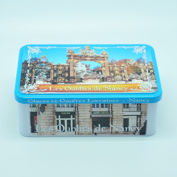 Classical Sugar Tin Box With Hinged Lid