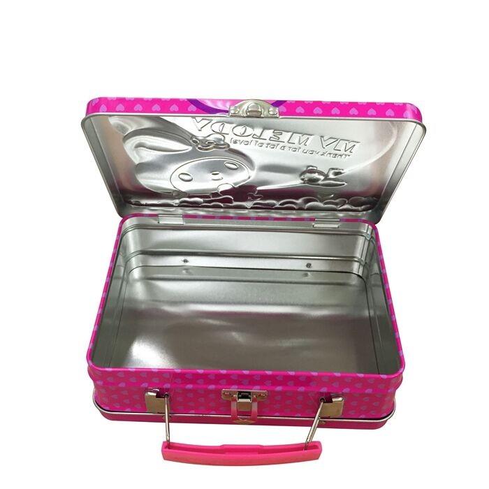 Hello Kitty Embossed Toy Tin With Handle