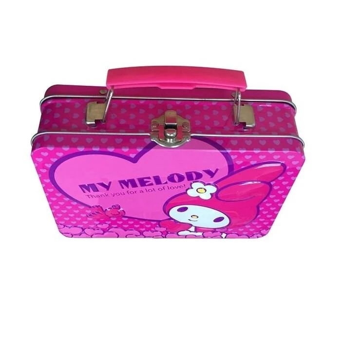 Hello Kitty Embossed Toy Tin With Handle