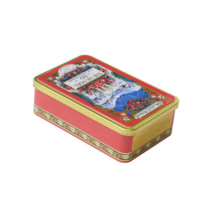 Boîte rectangulaire en étain de 197 mm