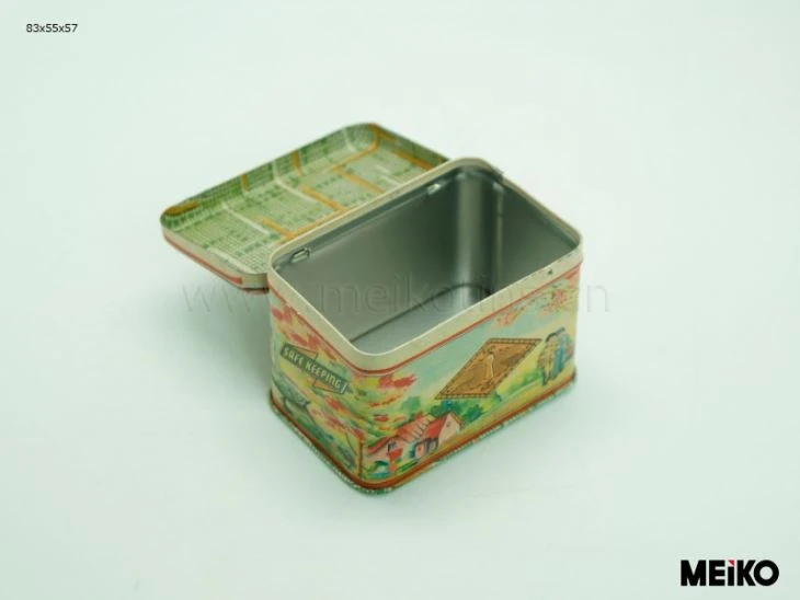 Rectangular Hinged Tin Box